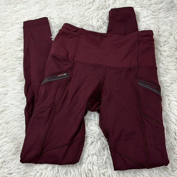 Lululemon Toasty Tech Tight II Garnet - Picture 1 of 6